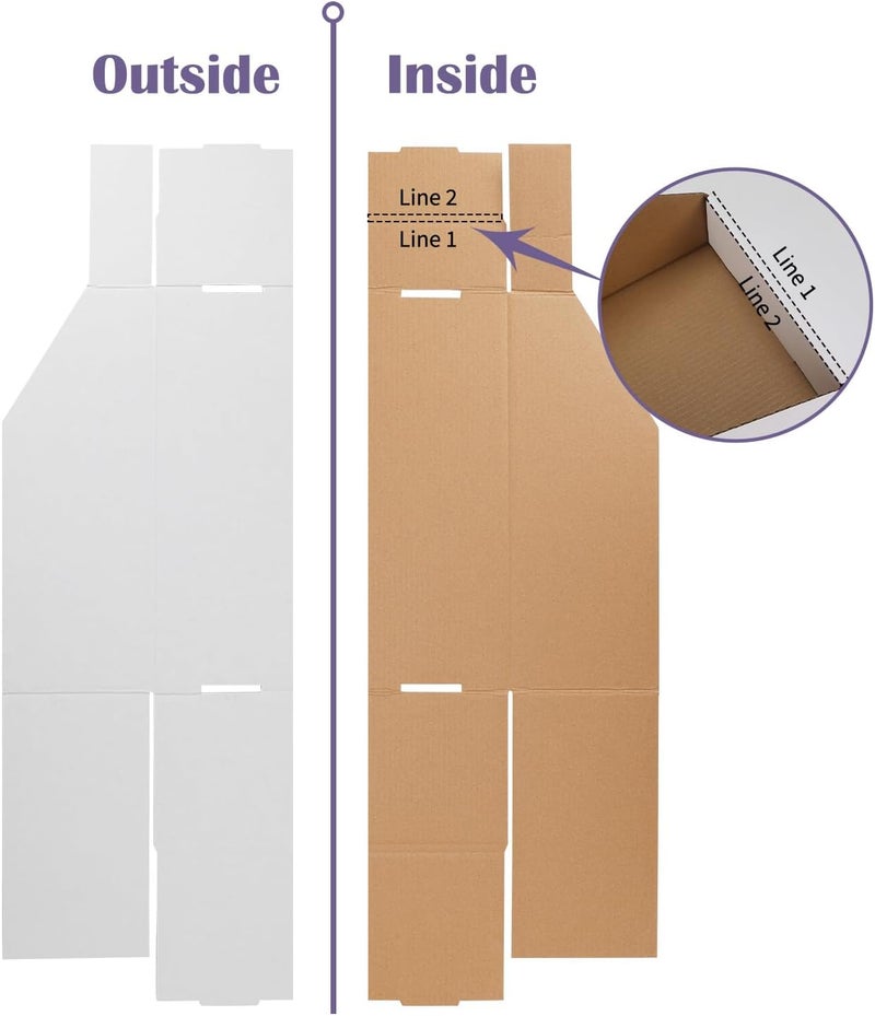EXYGLO Cardboard Boxes, Pack of 35 Corrugated Storage Bins 12x8x4.5 inch Pantry Organizer Bins for Shelves Garage Office Organization - Image 4